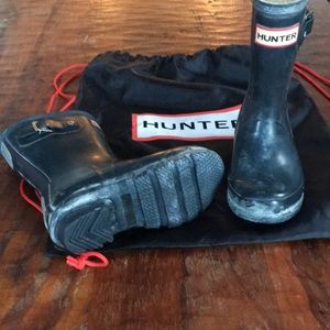 Hunter Kid’s NWOT Rain Boots with Bag
